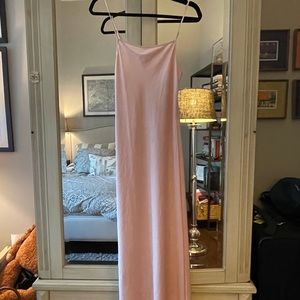 alexander Wang wash & go Maxi Cami dress, color: light melon, size: small.